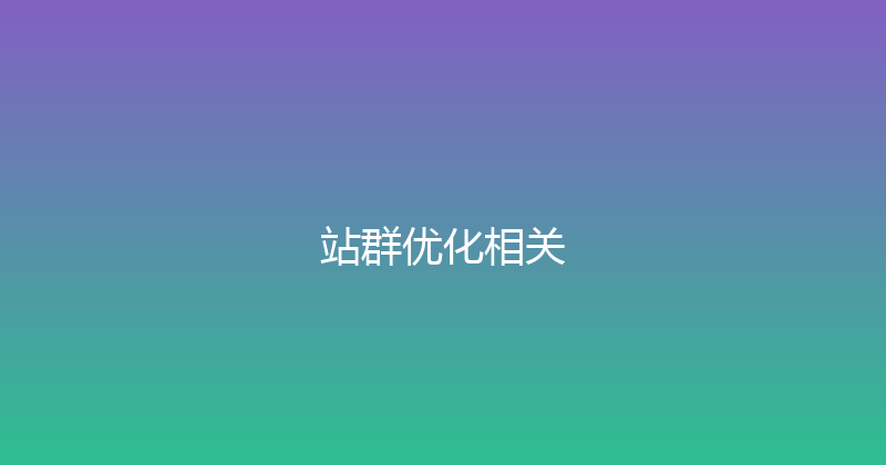 站群优化相关 封面图