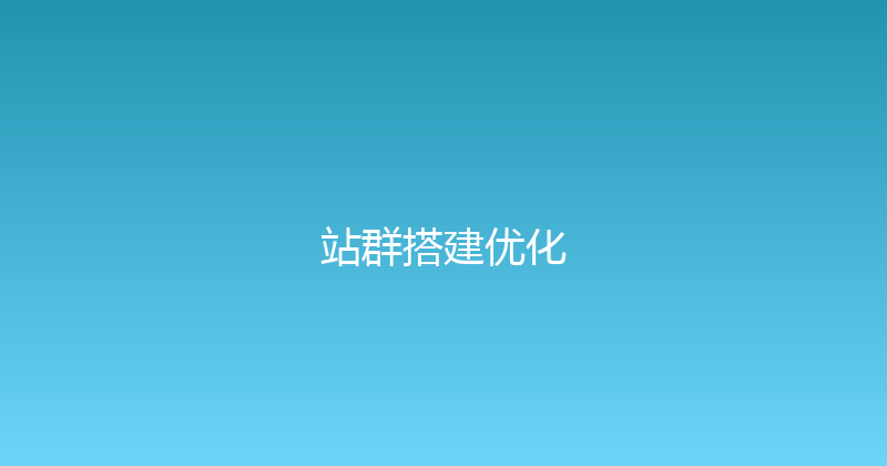 站群搭建优化 封面图